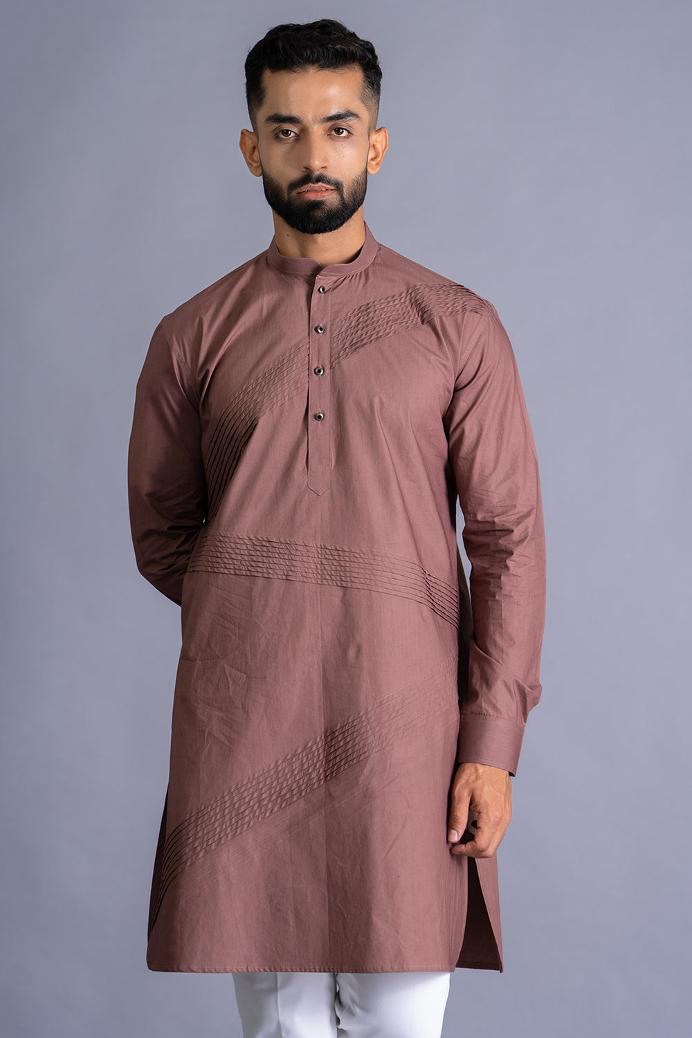 Zig-Zag Pintucks Kurta