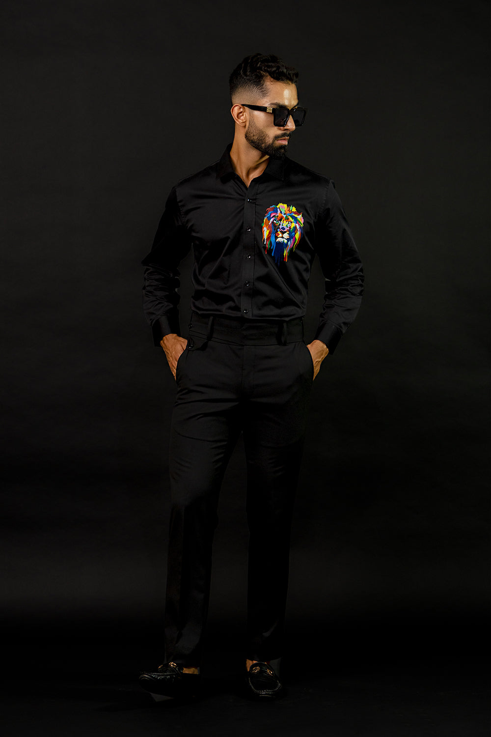 Lion Hand Painted Shirt