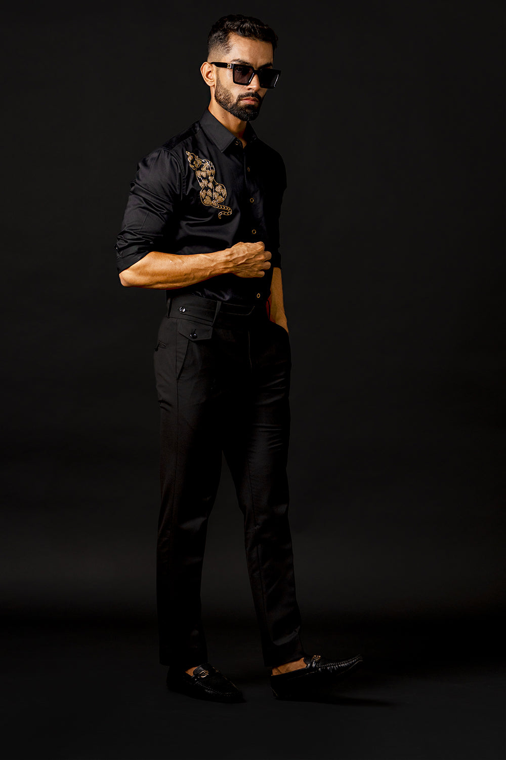 Panther With Heart Shirt With Golden Cut Dana Work