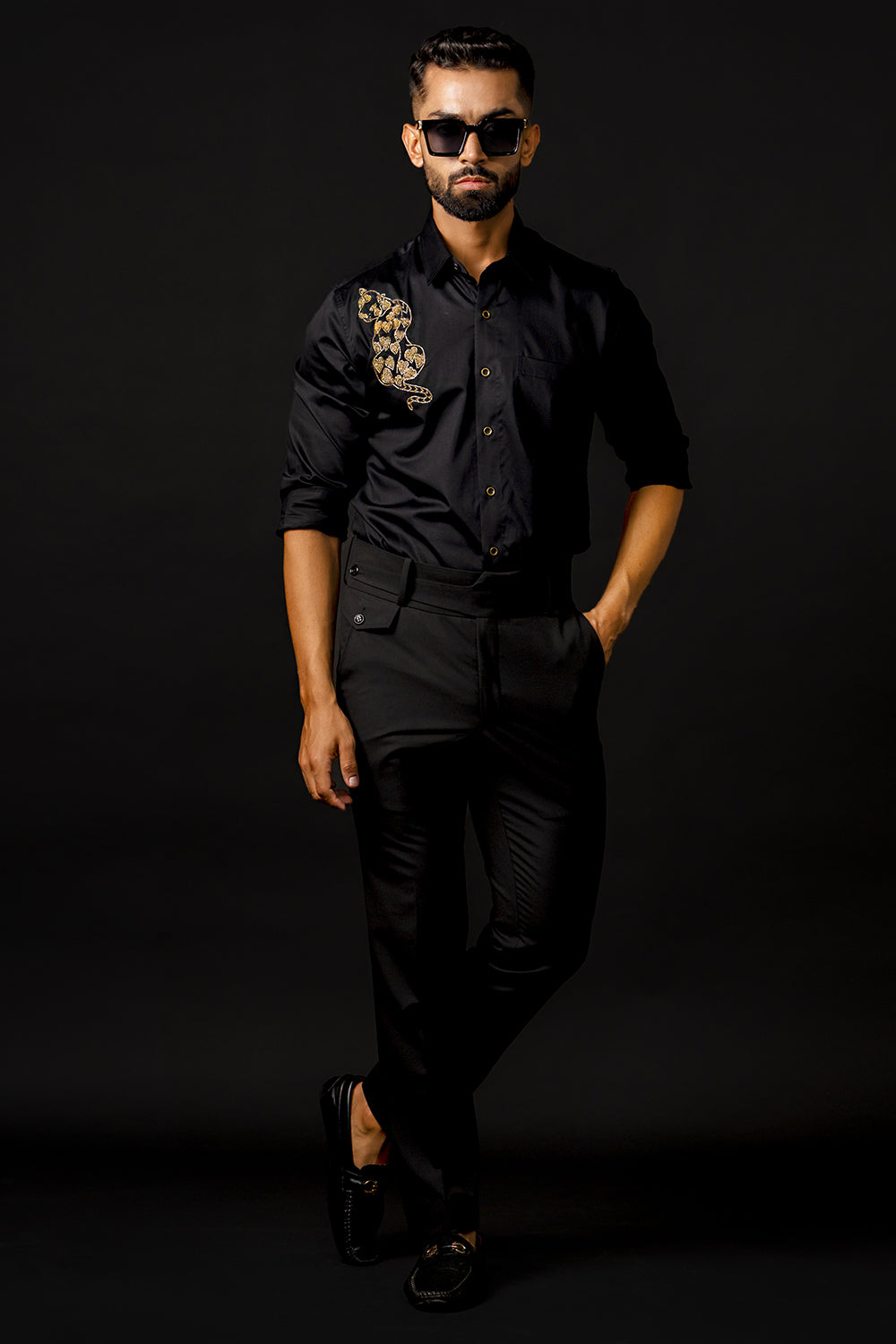 Panther With Heart Shirt With Golden Cut Dana Work
