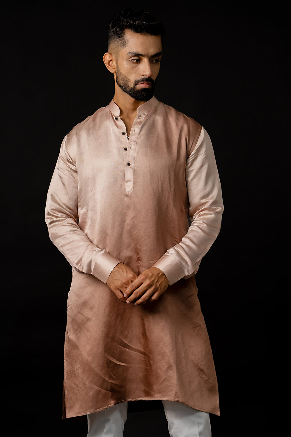 Ombré Kurta With Blend Of Shades Of Brown