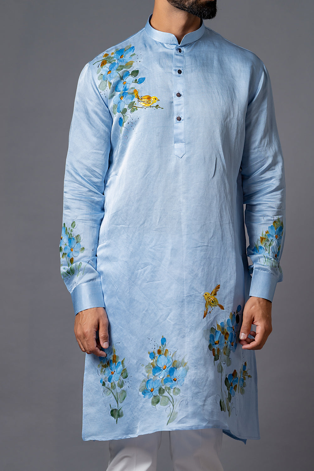 Floral Hand Painted Kurta
