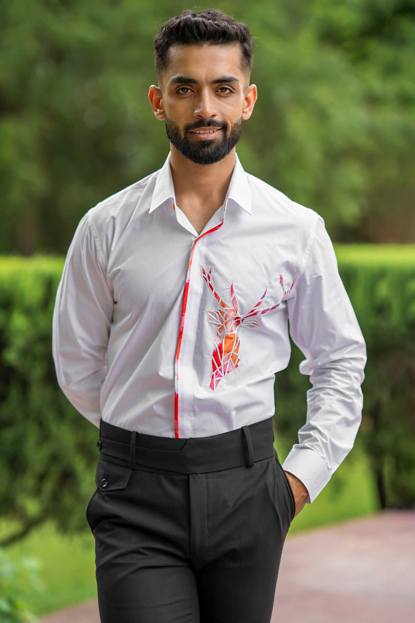 Appliqué Work Deer Shirt