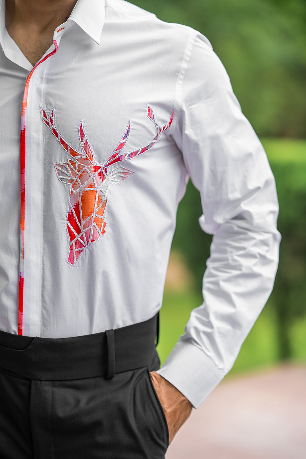 Appliqué Work Deer Shirt