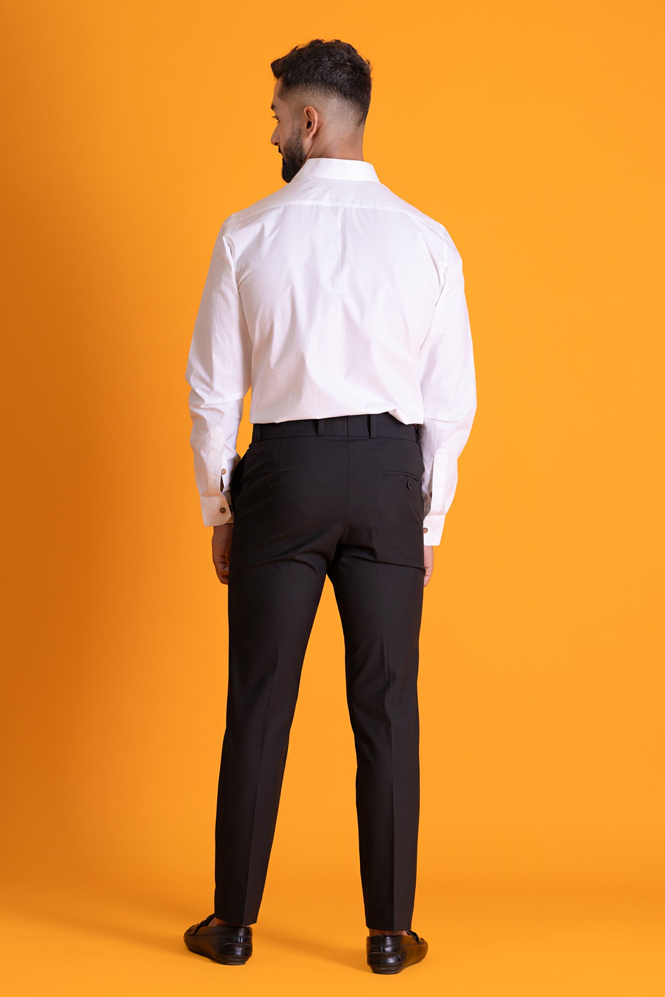 Mustard Colour Contrast Threadwork Shirt