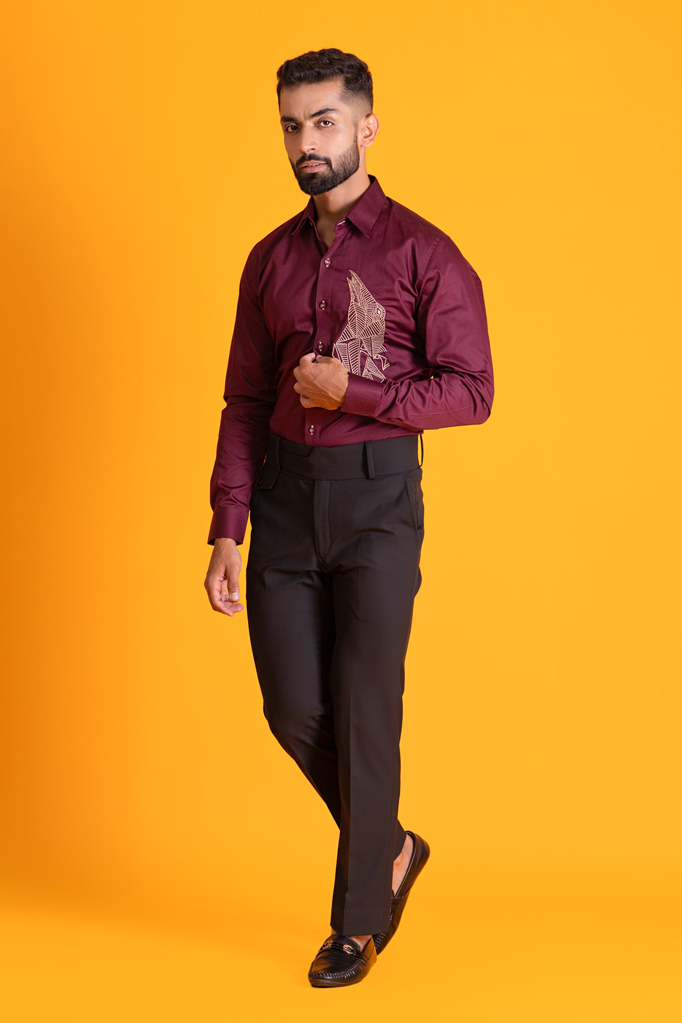 Tribal Shirt With Threadwork