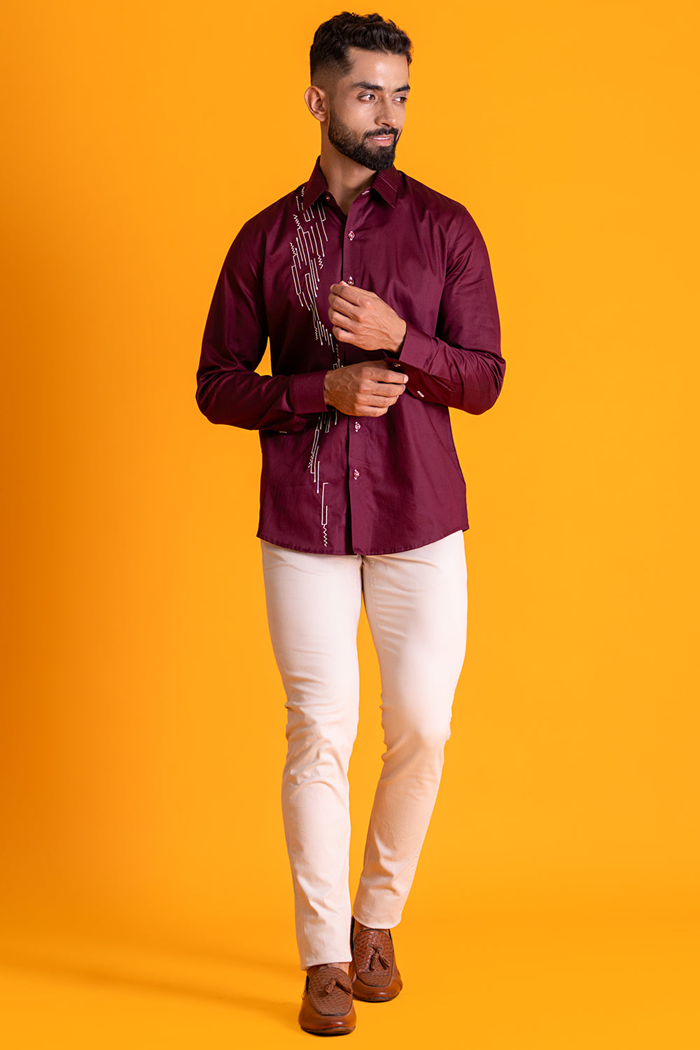 Musical Shirt With Contrast Detailing