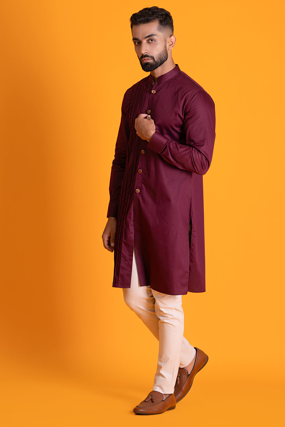One Flap Tool Dori Detail, Mandarin Collar Kurta