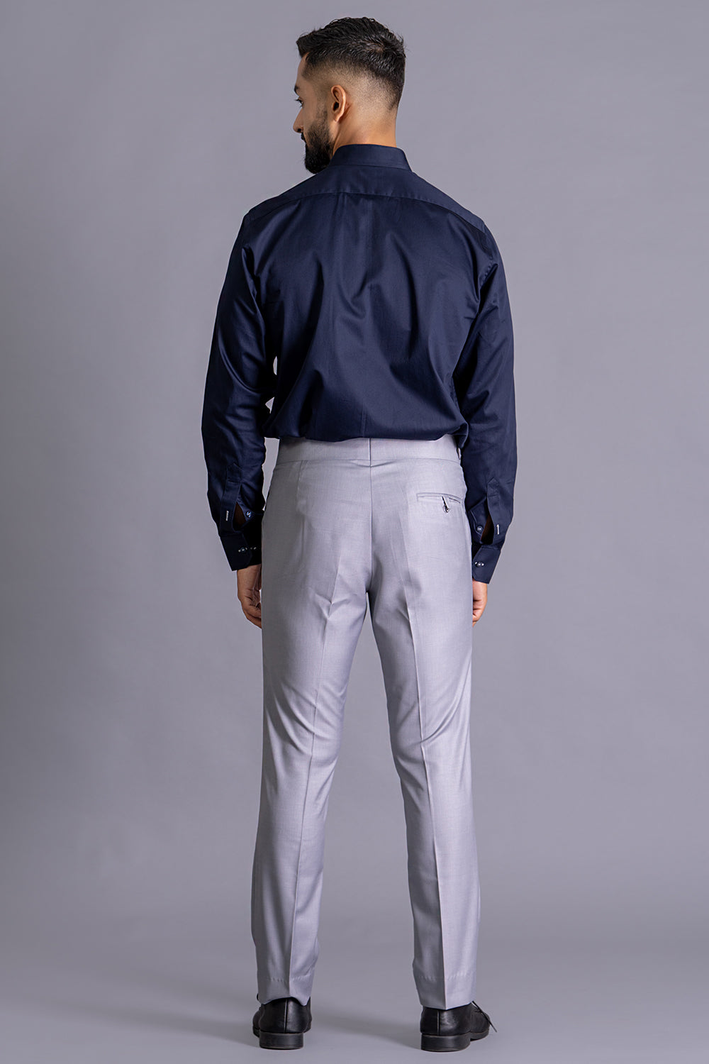 Trigonnal Front Panel Shirt With Dabka Work Detailing