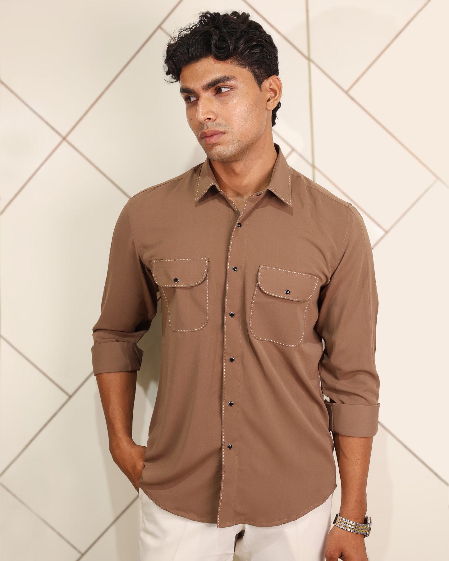 Desert Stitch – Utility Designer Shirt