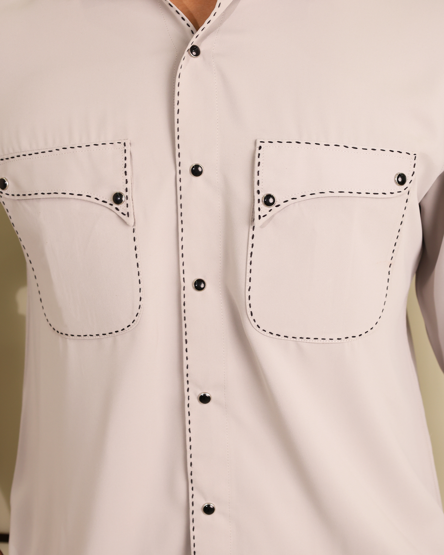 Steel Stitch Dual Pocket Designer Shirt