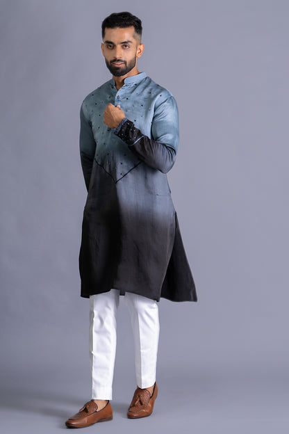 French Knot Detail On Front And Sleeves Kurta