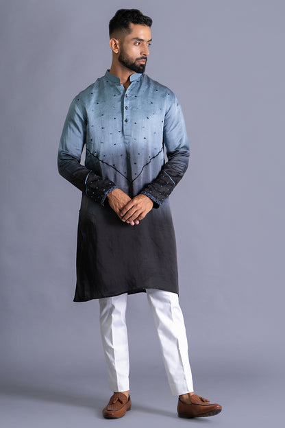 French Knot Detail On Front And Sleeves Kurta