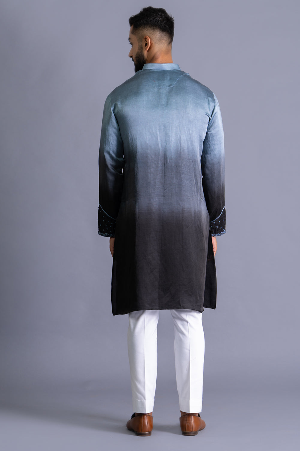 French Knot Detail On Front And Sleeves Kurta