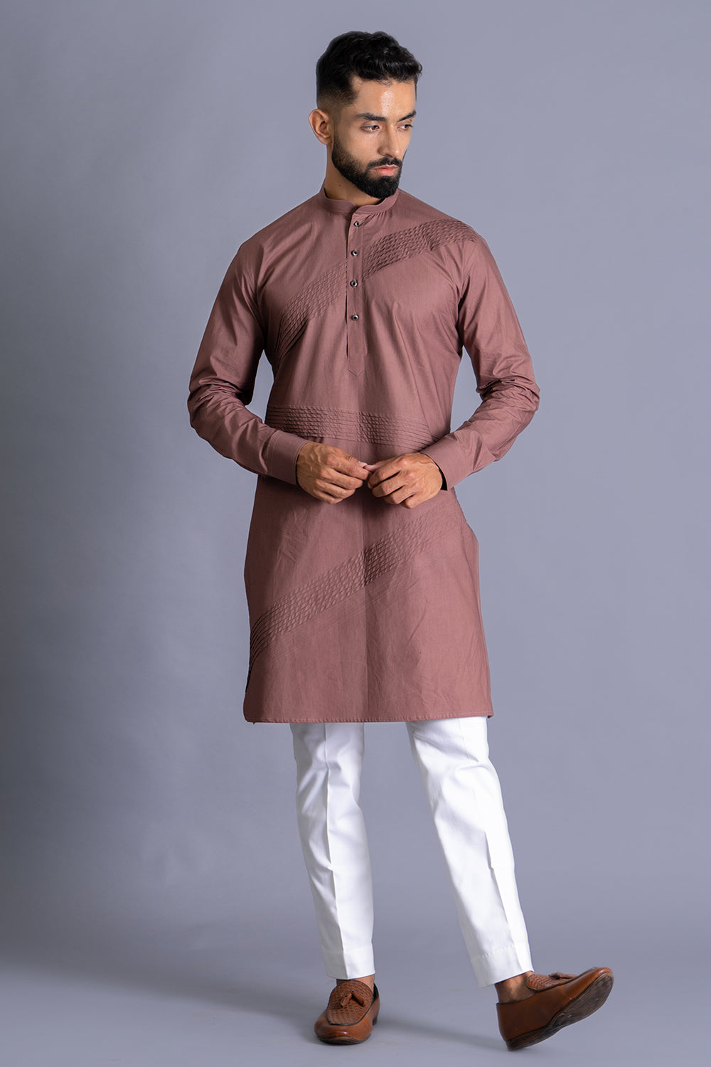Zig-Zag Pintucks Kurta