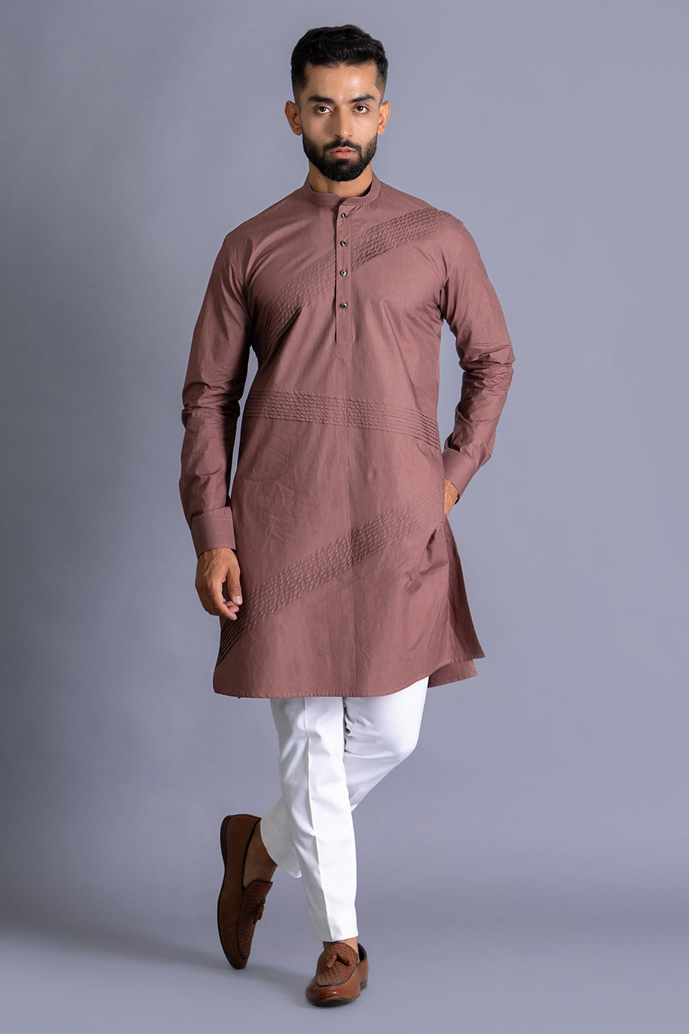 Zig-Zag Pintucks Kurta