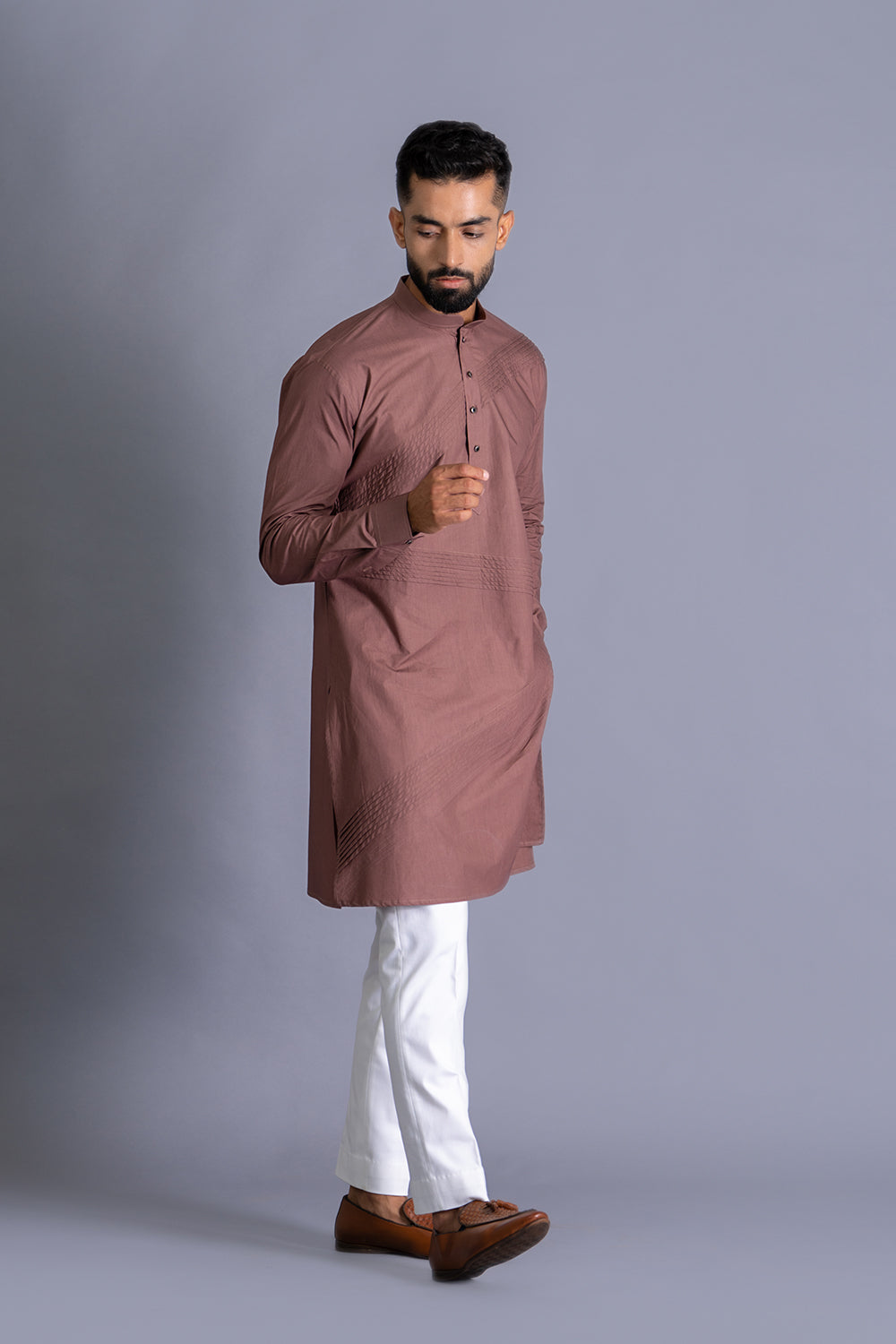 Zig-Zag Pintucks Kurta