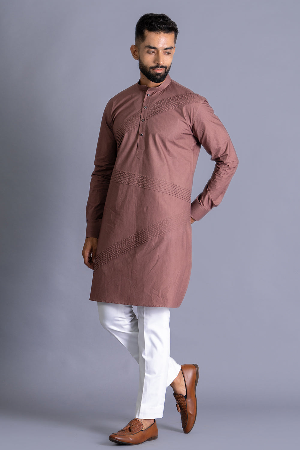 Zig-Zag Pintucks Kurta