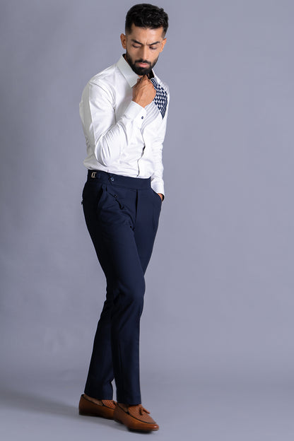 Shirt With Hatch Style Detailing
