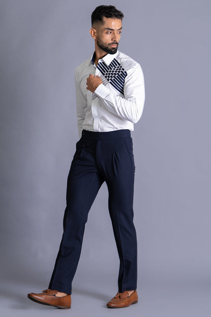 Shirt With Hatch Style Detailing
