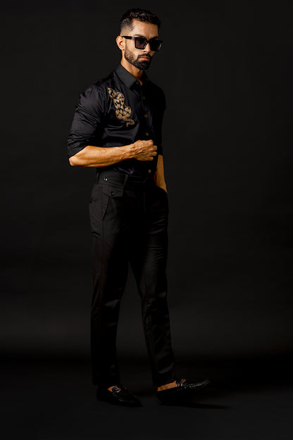 Panther With Heart Shirt With Golden Cut Dana Work