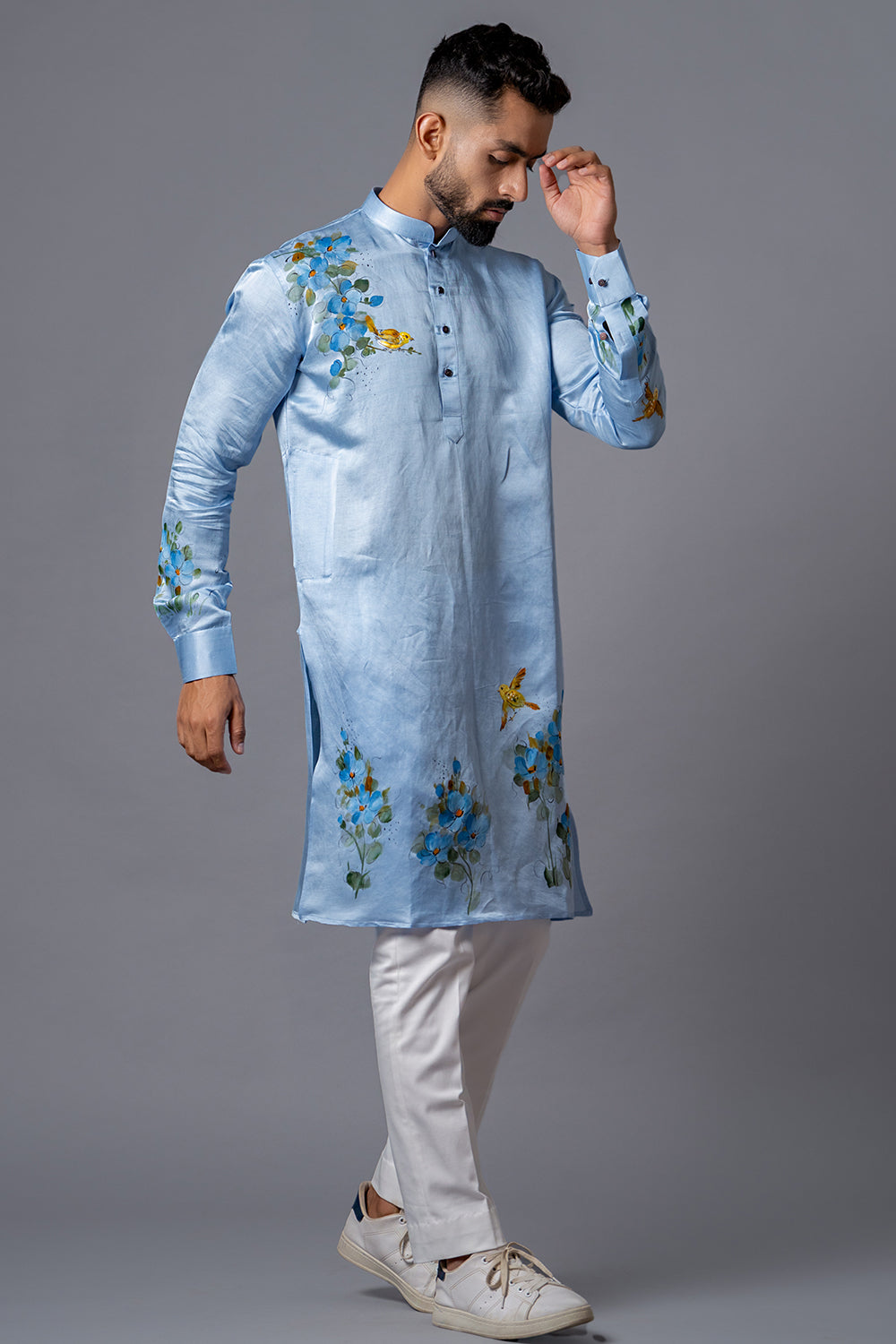 Floral Hand Painted Kurta