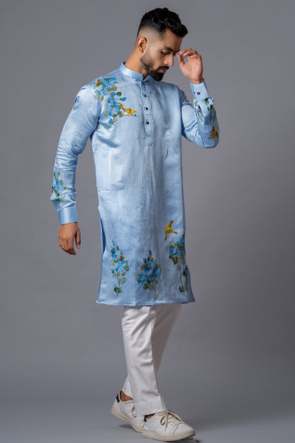 Floral Hand Painted Kurta
