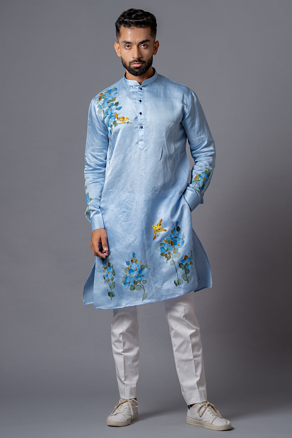 Floral Hand Painted Kurta