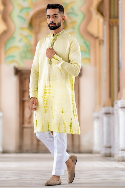 Bottom Tye N Dye Mirror Embroidered Kurta