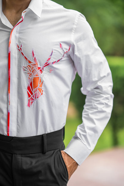Appliqué Work Deer Shirt