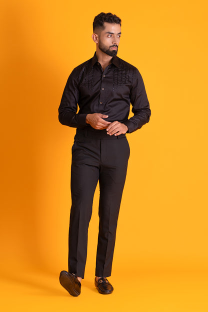 Jagged Lines Cutdana Detailing Shirt