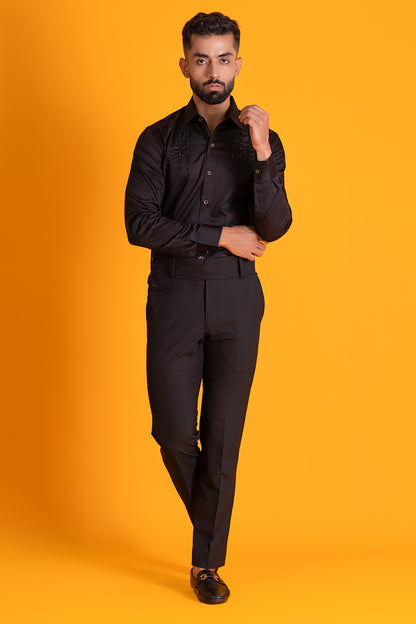 Jagged Lines Cutdana Detailing Shirt