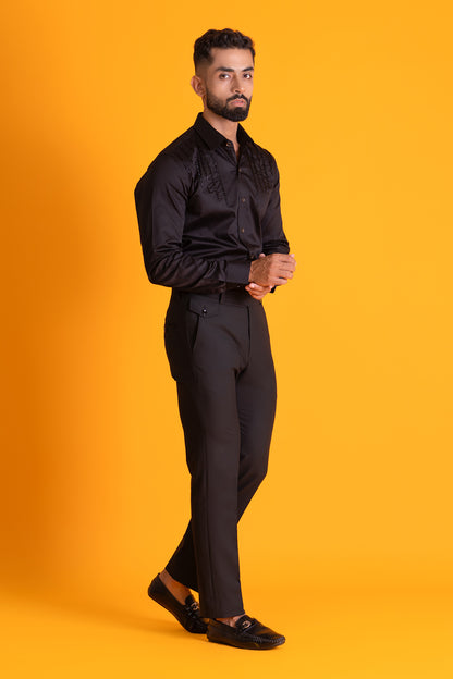 Jagged Lines Cutdana Detailing Shirt