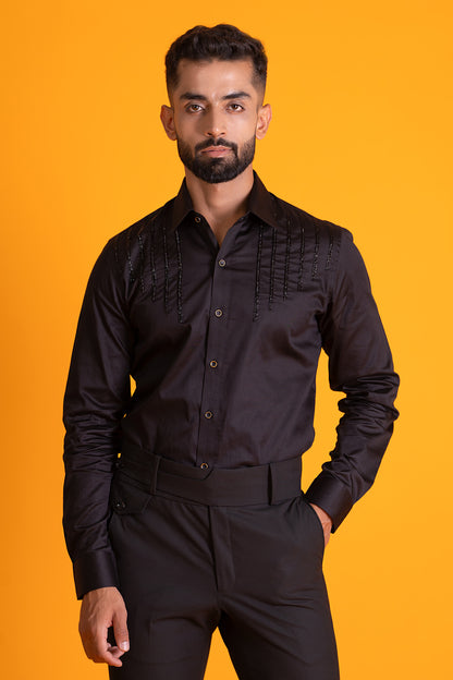 Jagged Lines Cutdana Detailing Shirt