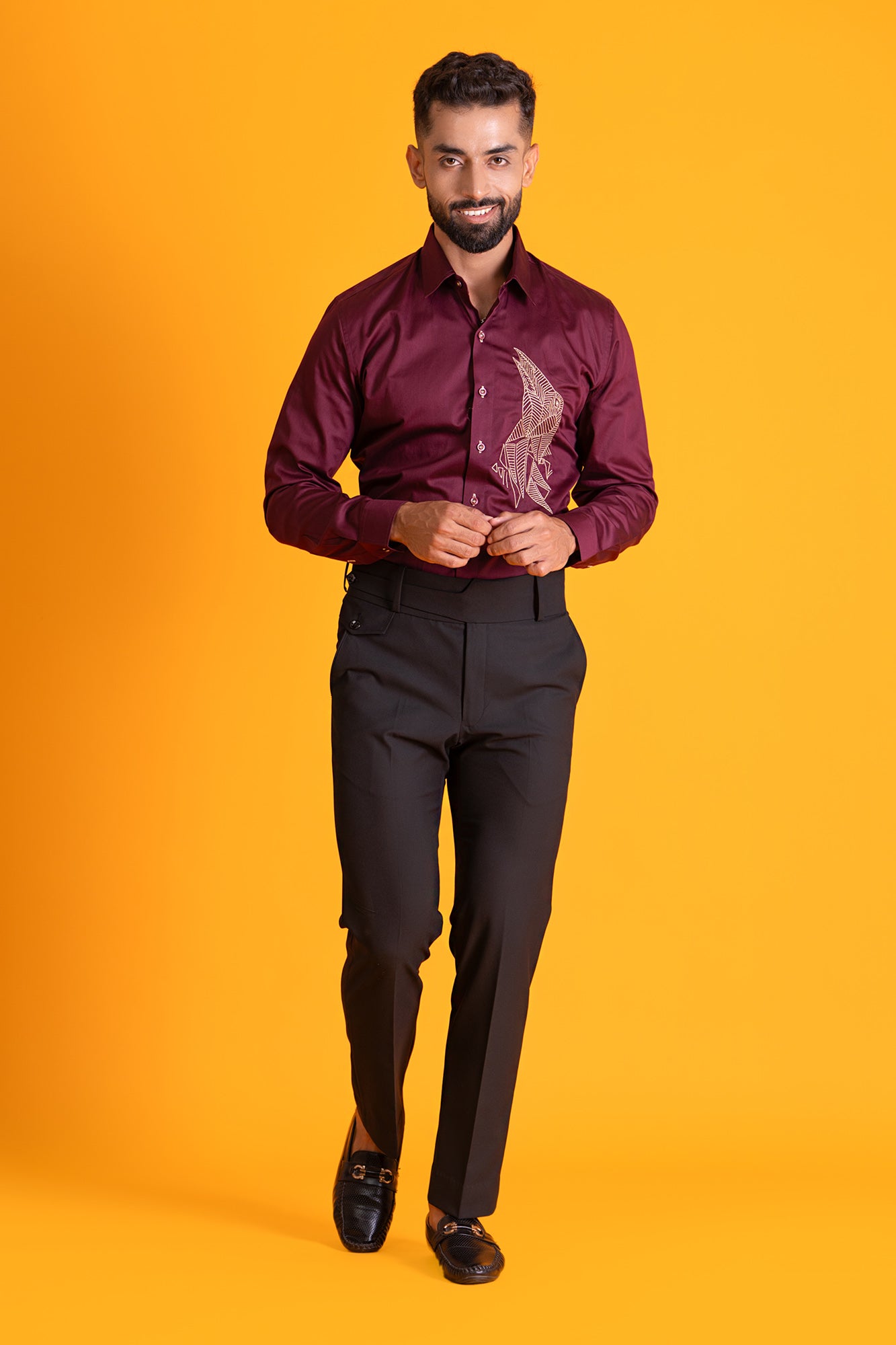 Tribal Shirt With Threadwork