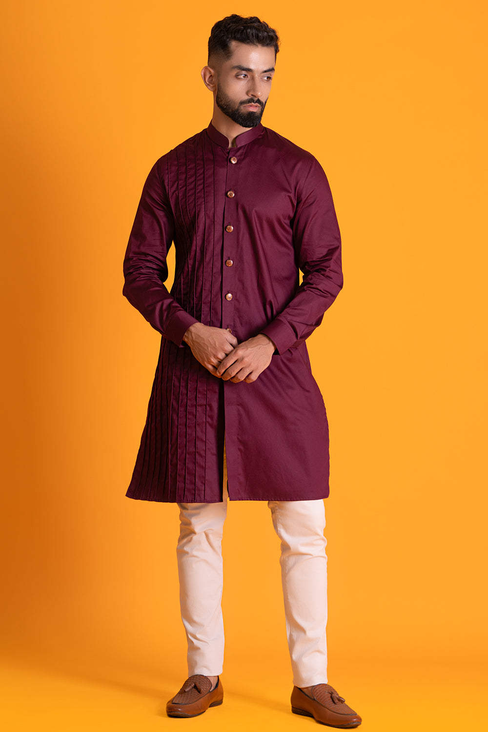 One Flap Tool Dori Detail, Mandarin Collar Kurta